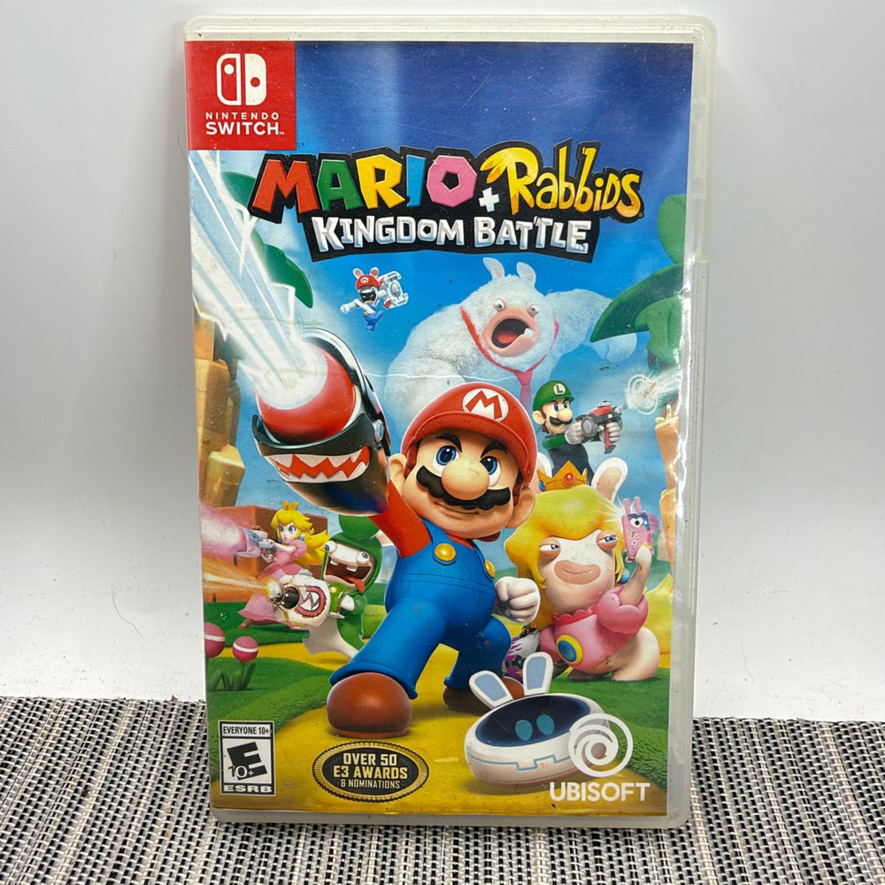 Mario + Rabbids Kingdom Battle Nintendo Switch Ubisoft Tactical RPG Game Case